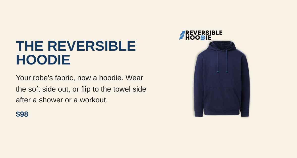 The Reversible Hoodie product feature